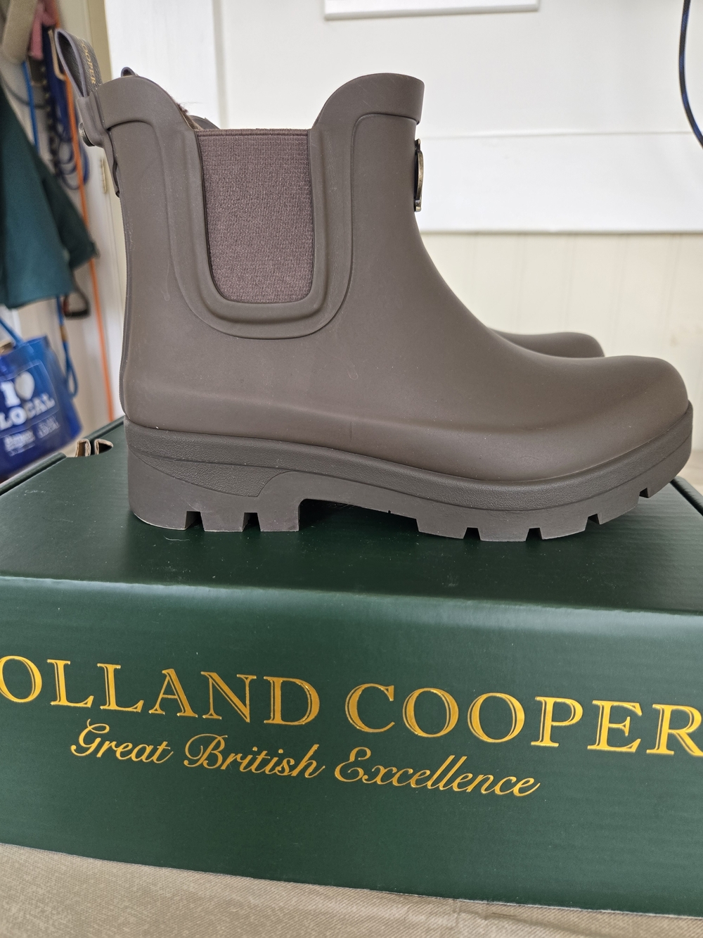 Holland Cooper Women's Brown Chelsea Rain Ankle Boots